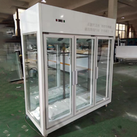 Vitrine réfrigérée pour fleurs à température unique 1350L 150x80x200cm, 3 portes, refroidissement par air, dégivrage automatique