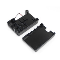 Caja de aleación de aluminio Raspberry Pi 4B, caja protectora de refrigeración con doble ventilador para placa base