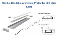 Profilé en aluminium pliable, canal led pour décorer les échelles de pas, lumière linéaire led