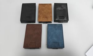 Magnetic Wallet Aluminum pop <strong>Card</strong> Holder Leather Wallet with Rfid - Product Image 6