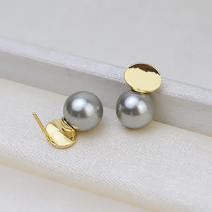 S925 Silver Rabbit Earrings JG5394 DIY Accessories with 6-8 Pearl Empty <b>Tray</b> for <b>Jewelry</b> Finding & Components - Product Image 2