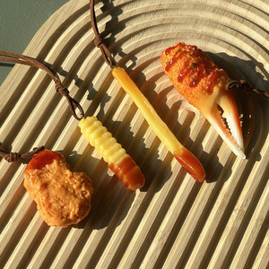 KI liangpeng : Décorations de voiture suspendues : cuisses de poulet frites, ailes, frites, pendentifs alimentaires, décorations pour rétroviseur de voiture, <span class=keywords><strong>inter</strong></span> - Product Image 4