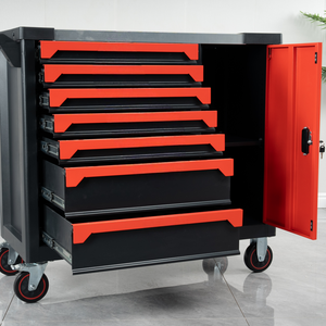 Armoire métallique d'atelier <span class=keywords><strong>de</strong></span> réparation automobile avec tiroirs, chariot à outils, ensemble d'armoires <span class=keywords><strong>de</strong></span> rangement pour outils, établi robuste pour garage - Product Image 6