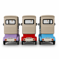 SumEV Nouveau Quadricycle Électrique Rétro Amélioré à 4 Roues avec Pare-brise Avant et Vitre Arrière, Vélo de Loisirs Électrique