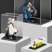Bureau transparent de personnalisation d'usine de Source avec la boîte d'affichage acrylique de figurine d'action de voiture de modèle de base pour la collection de maison