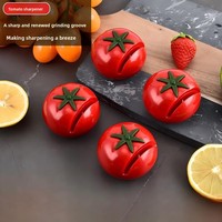 Aiguiseur de couteaux créatif 1 étape, mini et compact, base antidérapante, durable, écologique, grain fin pour couteaux à fruits et légumes