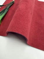 Cuir suédé floqué en fibres de vache écologique, personnalisé en usine, pour meubles et automobiles, plusieurs couleurs et épaisseurs disponibles, authentique