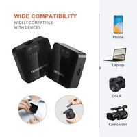 Fifine — système de Microphone Lavalier sans fil 2.4Ghz, Microphone à revers, émetteur et récepteur pour appareil photo DSLR, enregistrement vidéo, caméra