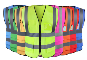 A buon mercato Multi colore Logo personalizzato di sicurezza industriale lavoro di costruzione ad alta visibilità riflettente gilet di sicurezza con tasche - Product Image 2