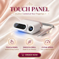 Machine à ongles professionnelle à moteur brossé 30000 tr/min avec prise US, kit multifonctionnel en plastique pour manucure et pédicure JD600
