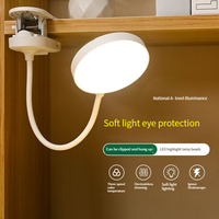 Lámpara de Escritorio LED Recargable con Clip, para Estudiantes, con Intensidad Regulable, Lámpara de Mesa con Pinza, Luz de Lectura Portátil, Venta al Por Mayor de Fábrica