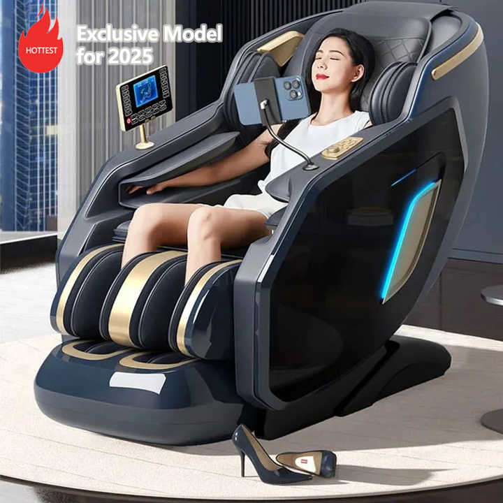 LEMESY 2025 Luxury Design Zero Gravity Full Body Shiatsu Back 5d Electric Reclining Shiatsu Sl Track Heated Massage Chair