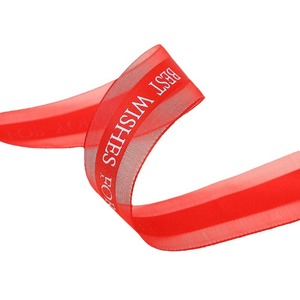 2.5cm Glitter dicetak 100% poliester tepi Satin benang pita tenun Inggris untuk kotak kue kemasan kotak hadiah - Product Image 5