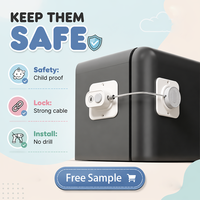 Verrou de sécurité pour bébé non toxique pour armoires et tiroirs, loquets de sécurité multi-usages pour la protection des tout-petits