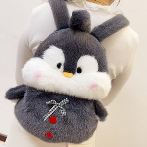 Sac à dos d'école pour enfants EZBABY HECION, sac à bandoulière en peluche créatif pour garçons et filles, maternelle, pingouin, canard, coton PP - Product Image 3
