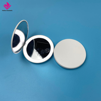 Miroir de maquillage de voyage personnalisé double face poche ronde miroir compact