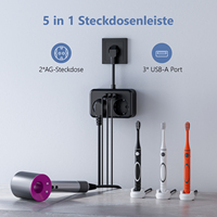 Vente chaude d'usine OEM pour les multiprises standard européennes avec prise 2AC et 3 USB A pour prise de courant 10A 2500W