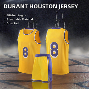 Houston para Hombre # Camiseta de Baloncesto de Kevin Durant, Talla 7, con Logos Bordados, Uniforme Clásico, Talla Grande, Transpirable, para Verano - Product Image 2