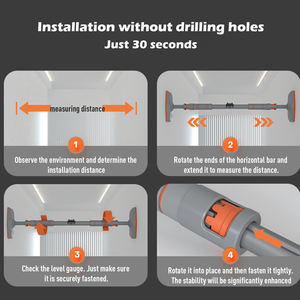 عارضة تمارين منزلية قابلة للتعليق على الحائط سهلة التركيب قابلة لتعديل العرض بدون براغي - Product Image 5