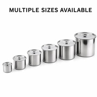 Tutup Panci Stok Komersial Stainless Steel Multi-Kapasitas Model 06 Tebal untuk Restoran Hotel Dapur Penyimpanan Sup