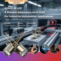 Émetteur IR 850nm TO-46, pas de broches 2,54 mm, à traverser, pour tête de lecture d'encodeur linéaire, capteur de précision à grille optique