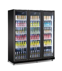 Commerciële Merchandising Koelapparatuur Multi-Deurs Drank Display Showcase Supermarkt Koelkast Vriezer