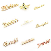 Étiquette métallique privée personnalisée étiquettes de vêtements couture étiquette de marque de logo en métal pour vêtements étiquette en métal de haute qualité