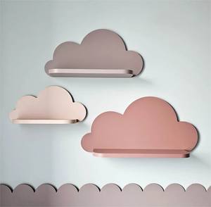 Nube mensola per bambini e bambini camera decorazioni murali Set di 3 decorazione da parete mensola per bambini - Product Image 6
