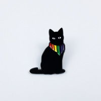 Insigne de broche en émail de fierté colorée en gros pour chats arc-en-ciel femme mode métal alliage de zinc nouvel an chinois