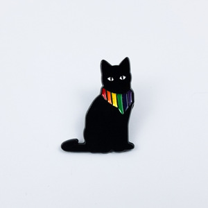 Insignia de Pin esmaltado del <span class=keywords><strong>orgullo</strong></span> colorido al por mayor para gatos arcoíris mujer moda Metal Aleación de Zinc Año Nuevo Chino - Product Image 4