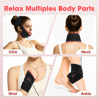 Bandeau facial de luminothérapie rouge 660nm 850nm pour le visage, la mâchoire, le cou et les poignets, avec minuterie intelligente, pour la maison, le bureau et le salon