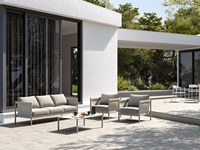 Ensemble de salon de jardin de luxe pour villa et hôtel avec coussins imperméables
