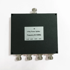 Divisor/Combinador de Potencia RF Coaxial FM de 4 Vías, N Hembra, 88-108MHz, para Transmisor FM - Product Image 1
