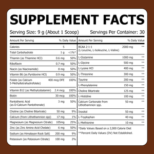 Mélange en poudre de boissons électrolytiques et d'acides aminés à marque privée : Potassium, Sodium, BCAA, L-Glutamine pour l'hydratation globale et la santé musculaire - Product Image 2