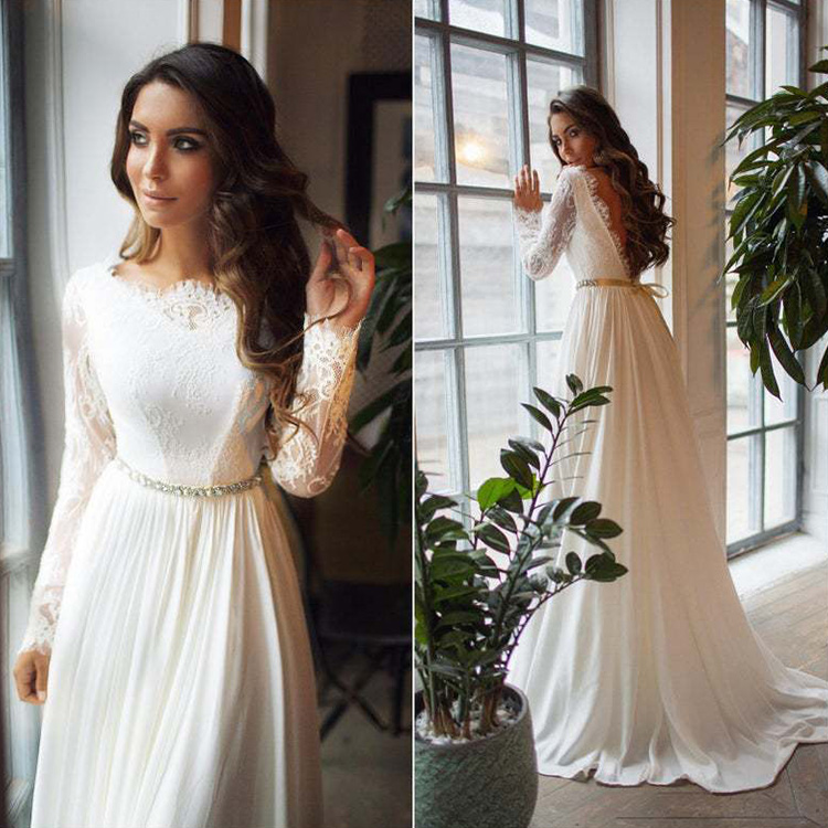 Shop Our Collection of Sexy Round Neck Long Sleeve Bridesmaid Dress