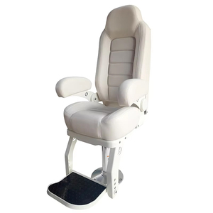 <span class=keywords><strong>Capitaine</strong></span> blanc marin <span class=keywords><strong>de</strong></span> luxe avec repose-main Base <span class=keywords><strong>de</strong></span> siège réglable en acier inoxydable Siège à suspension rabattable pour bateau <span class=keywords><strong>de</strong></span> yacht - Product Image 2