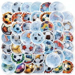 Adesivos Personalizados de PVC Impermeáveis de Alta Qualidade para Rosto, Desenhos Animados DIY, Decoração da Copa do Mundo de Futebol 2026, Laminação Fosca Recortada - Product Image 2