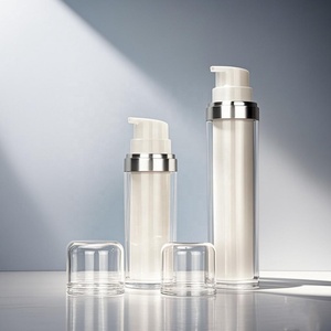 Replaceable Airless <b>Pump</b> <b>Bottle</b> 15ml 30ml 50ml Custom Electroplating Vacuum <b>Bottle</b> Essence Lotion White Airless <b>Bottle</b> - Product Image 2