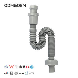 공장 맞춤형 PE 배관 호스 배수 호스 텔레스코픽 배수관 플렉스 스프링 워터 S-트랩 호스 배수 냄새 방지 하수관 - Product Image 1