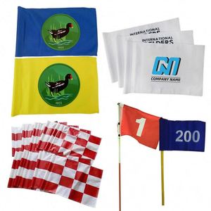ธงกอล์ฟขนาด 20x14 นิ้ว ออกแบบโลโก้ตามสั่ง ธงกอล์ฟปักลาย - Product Image 1