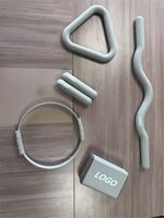 Ensemble de fitness et Pilates pour la maison : Barre d'haltères durable avec logo personnalisé, haltères en silicone, anneaux de musculation, tapis de yoga