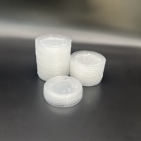 Couvercle plat rond en plastique PP H91011L-PP de 74mm de diamètre pour tasses à portions de 3.25oz 4oz 5.5oz