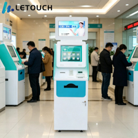 Kiosco Médico Personalizado Lehua con Pantalla Dual de 21.5 Pulgadas |   Terminal de Autoregistro para Hospital, Lector de Códigos de Barras, Escáner QR, SDK Abierto, Multi-OS