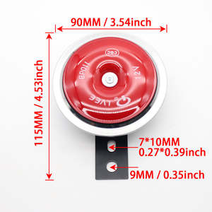 LVEE <span class=keywords><strong>DL126</strong></span> Series 12V Bocina de motocicleta Universal Bocina eléctrica impermeable 12V 105db Motor de motocicleta Scooter Sonido fuerte Plata - Product Image 5