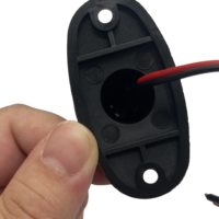 Feu de Navigation LED Multidirectionnel 5" 12-24V 3W, Projecteur de Poteau Noir pour Bateau Kayak et Accessoires Marins