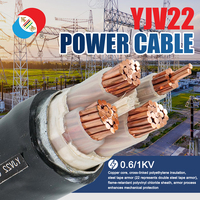Cable de alimentación blindado de acero YJV22 0,6/1KV 1,8/3KV Conductor de cobre Aislamiento XLPE para distribución de voltaje bajo/medio