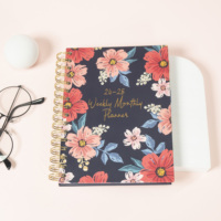 Vente en gros 2025 A5 cahier à spirale hebdomadaire mensuel agenda papier fournitures de bureau scolaire journal objectif quotidien bien-être Journal