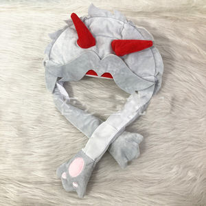Cappello Peluche Cosplay Arataki Itto Klee Sayu Venti Elf per Bambini Ganyu con Orecchie <span class=keywords><strong>da</strong></span> Coniglio e Sacche d'Aria nelle Zampe - Product Image 6