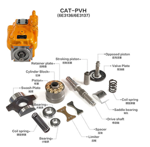 China Made Full Set A11VO190 Hydraulic Pump Spare Parts Block Pistons Retainer Thrust Shaft Swash <b>Plate</b> - Product Image 2