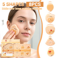 OEM ODM Polyurethane Soft Cute Puffed Bread Powder Puff Ramah Kulit Dapat Dicuci Multifungsi Travel Foundation Kecantikan Makeup